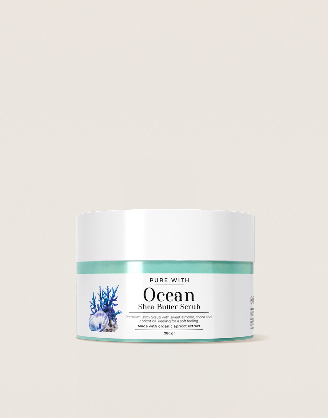 Okyanus Peeling, Doğal Shea ve Hindistan Cevizi Yağı | Arındırıcı ve Yenileyici 280g