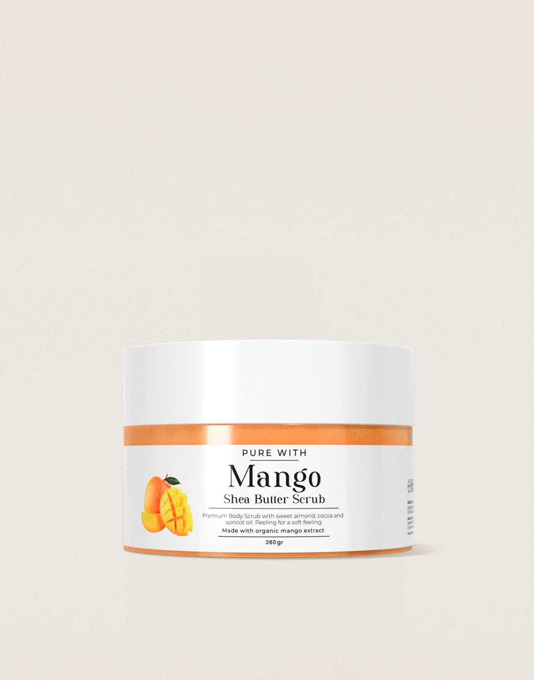 Mango Peeling, Doğal Shea ve Hindistan Cevizi Yağı | Arındırıcı ve Yenileyici 280g