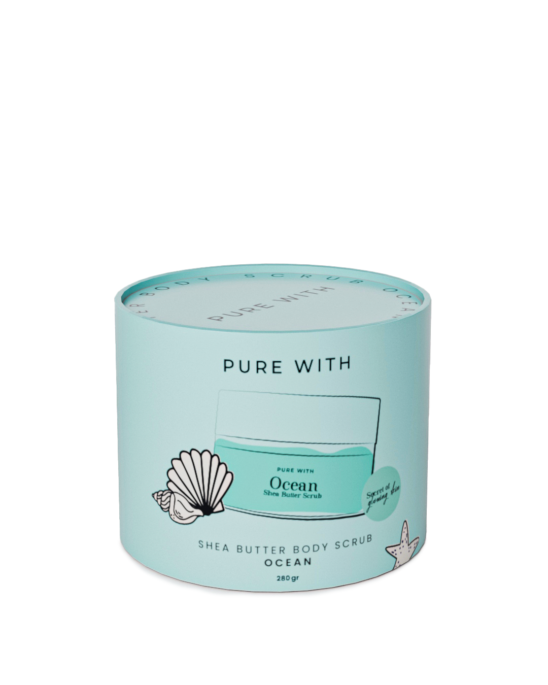 Okyanus Peeling, Doğal Shea ve Hindistan Cevizi Yağı | Arındırıcı ve Yenileyici 280g