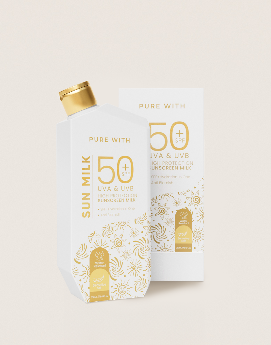 PureWith 50 SPF+ Güneş Kremi - Yüksek Koruma ve Nemlendirici Etki
