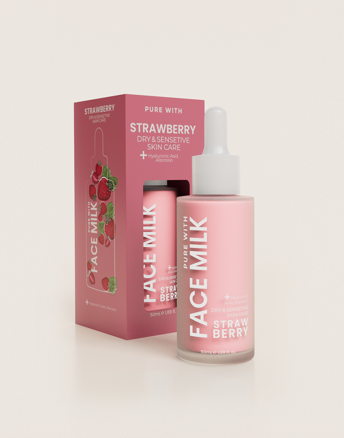 Strawberry Face Milk – Kuru ve Hassas Ciltler İçin Yoğun Nemlendirici Yüz Sütü