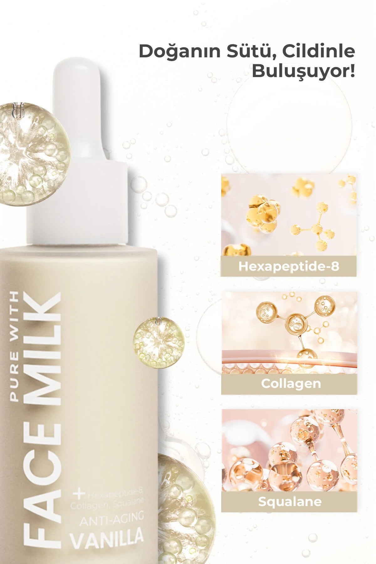 Pure With Vanilyalı Yüz Sütü - Gençleştirici ve Ferahlatıcı 150 ml