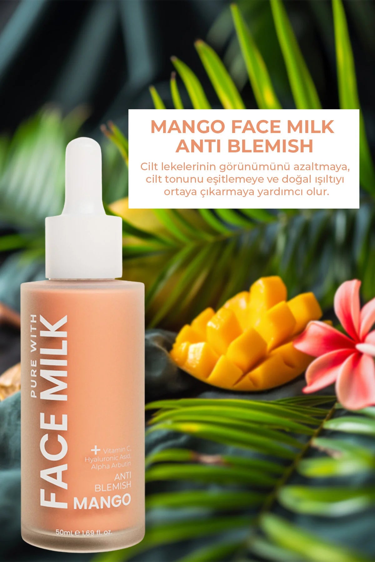 Pure With Mangolu Yüz Sütü - Aydınlatıcı ve Leke Karşıtı 150 ml