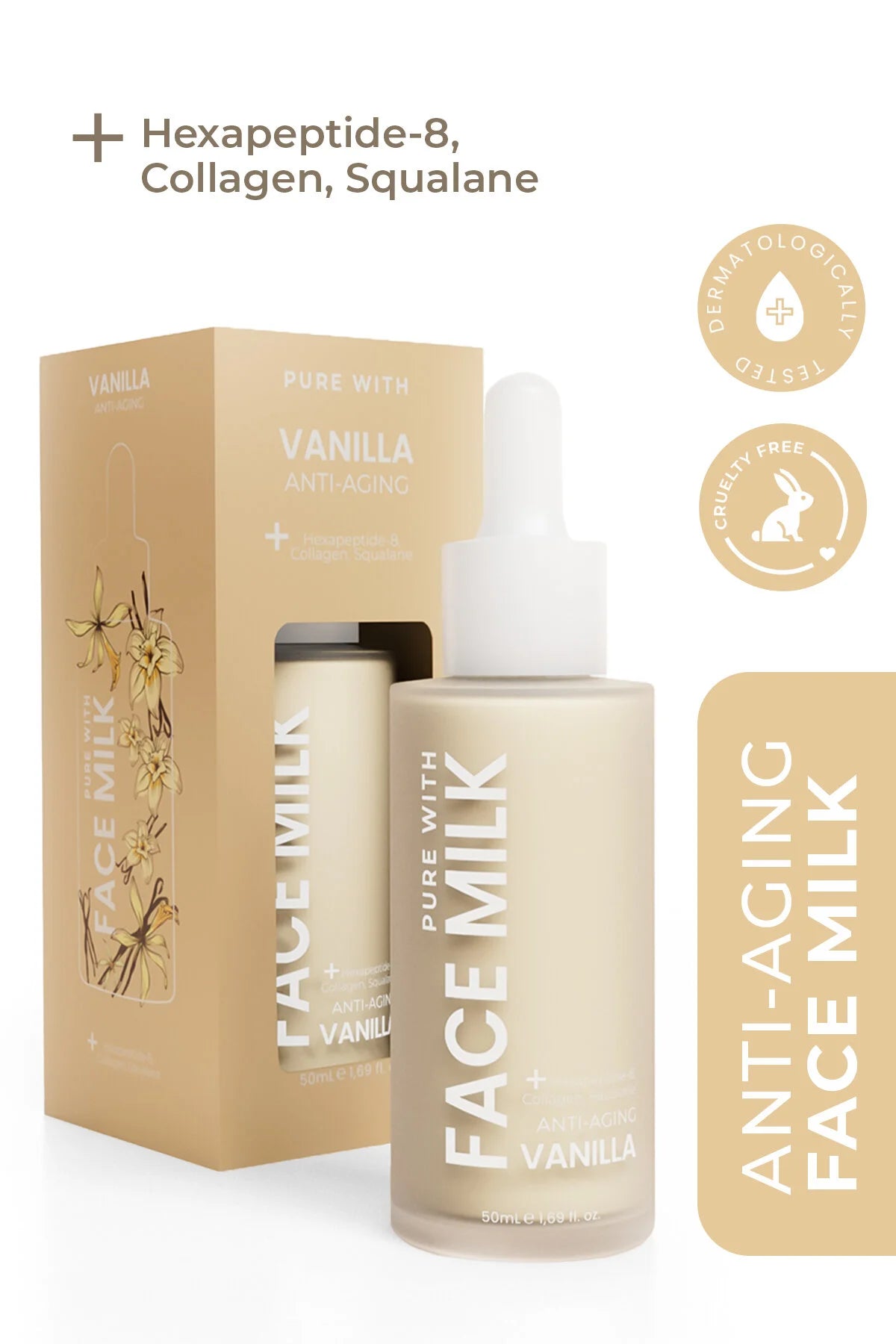 Pure With Vanilyalı Yüz Sütü - Gençleştirici ve Ferahlatıcı 150 ml