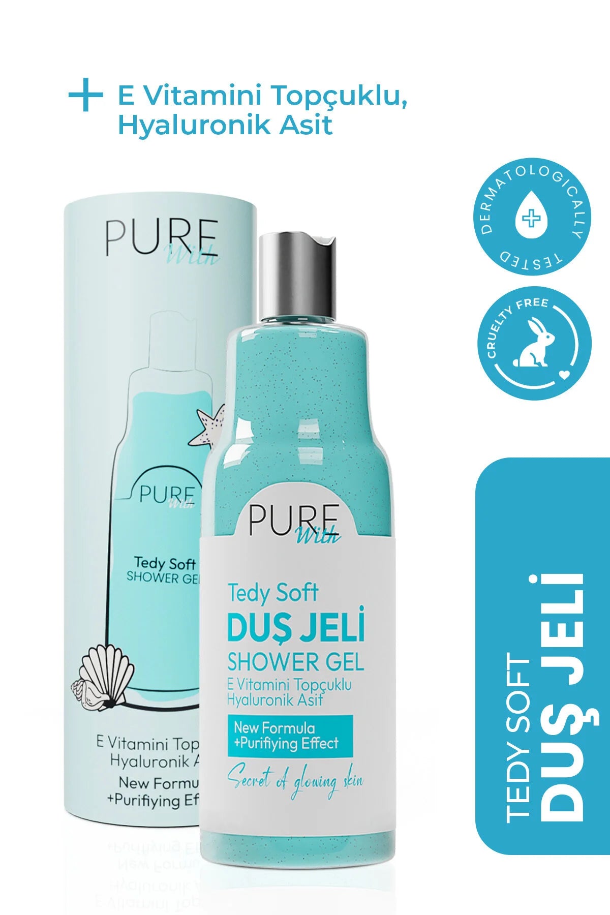 Pure With Okyanus Esintisi Duş Jeli (Vitamin Topçuklu) 400 ml - Bottom