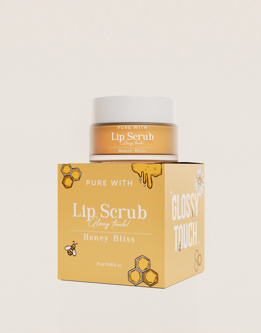 PureWith Lip Scrub Honey Bliss - Tatlı Bal Aromalı Dudak Peelingi