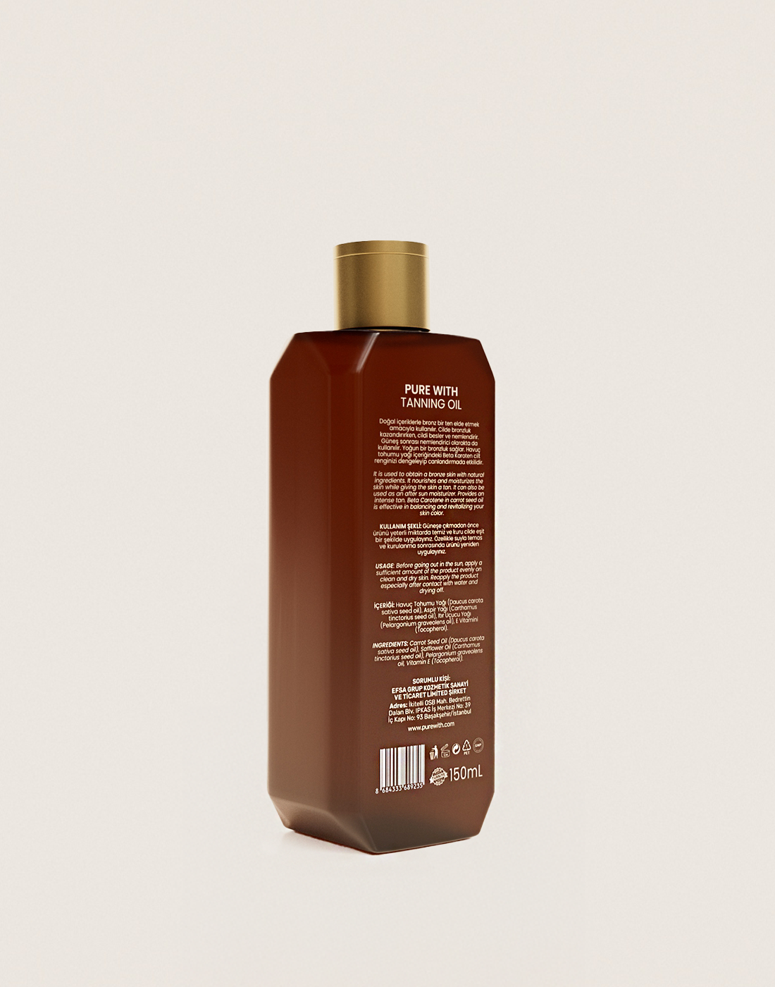 Pure With Bronzlaştırıcı Yağ 20+SPF